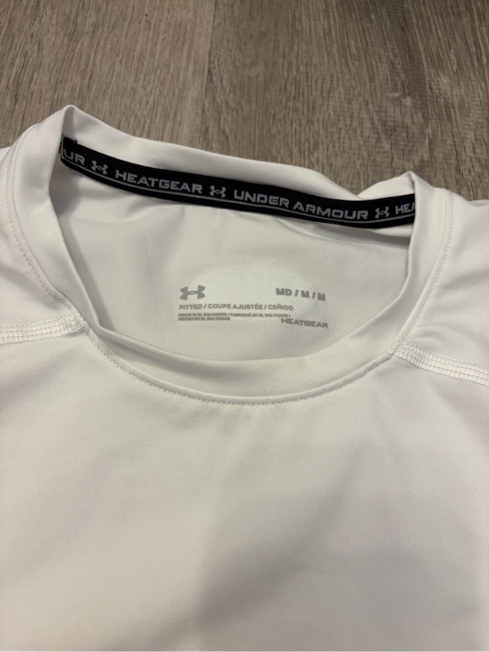 Under Armour Men’s White Short Sleeve Performance Tee- Size M- Pre-owned - Picture 2 of 3